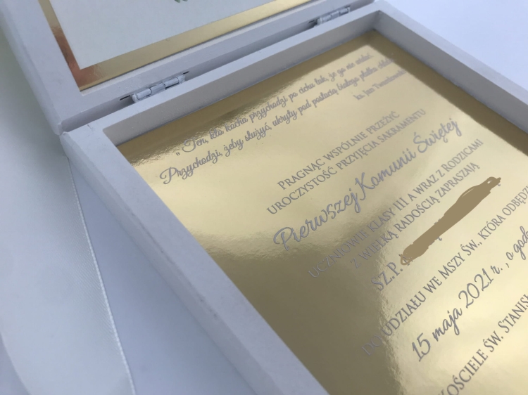 Ekskluzywne zaproszenie w pudełeczku na Pierwszą Komunię Świętą, dla nauczyciela,  (1).jpg