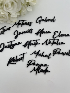Akrylowe winietki_imiona i nazwiska
