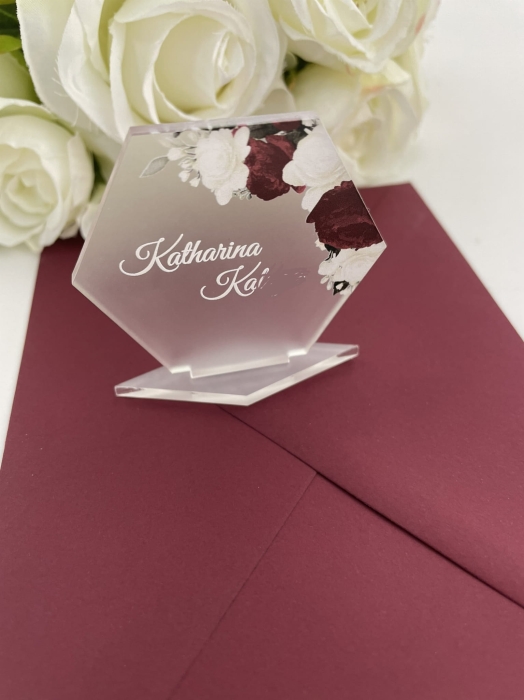 Winietka akrylowa, heksagon_Roses