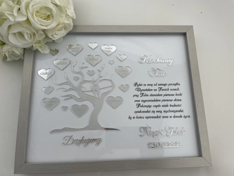 Podziękowanie dla Rodziców, obraz 3D z lustrzaną pleksą(1)