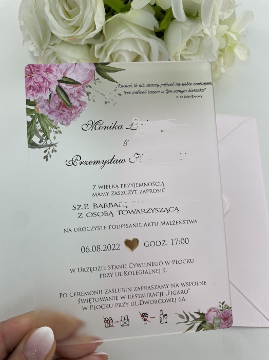 Akrylowe zaproszenie z lustrzanym serduszkiem_Peonia.jpg