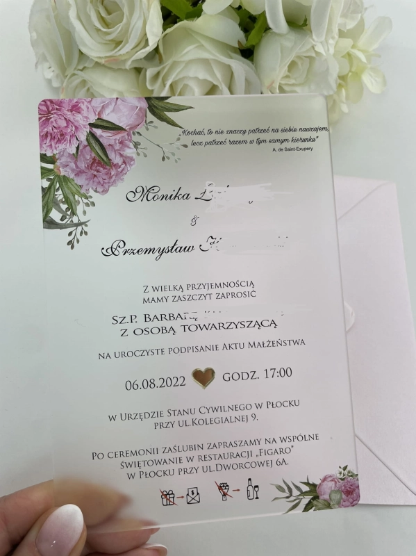 Akrylowe zaproszenie z lustrzanym serduszkiem_Peonia.jpg
