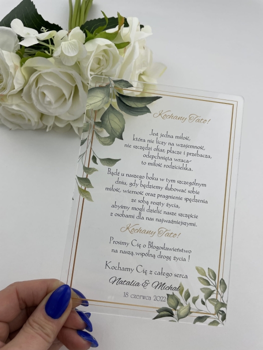 Zaproszenie VIP, prośba o błogosławieństwo_akryl.Aurora