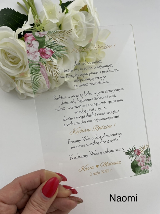 Zaproszenie VIP-prośba o błogosławieństwo_Naomi