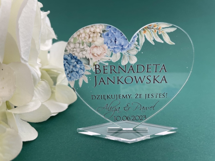 Akrylowa winietka_niebieskie hortensje_Hilary