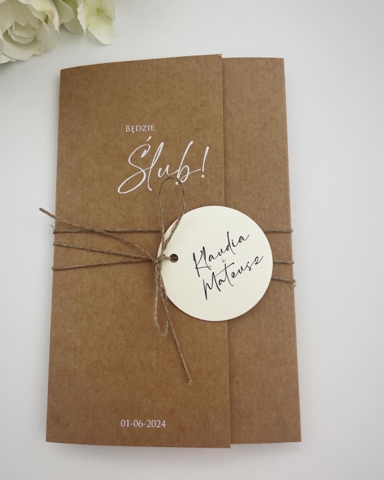Rozkładany folder z ozdobnym kółeczkiem