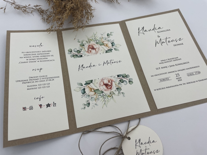 Rozkładany folder w stylu boho