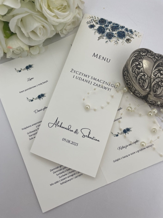 Menu weselne, format DL, rozkładane,_Manuela