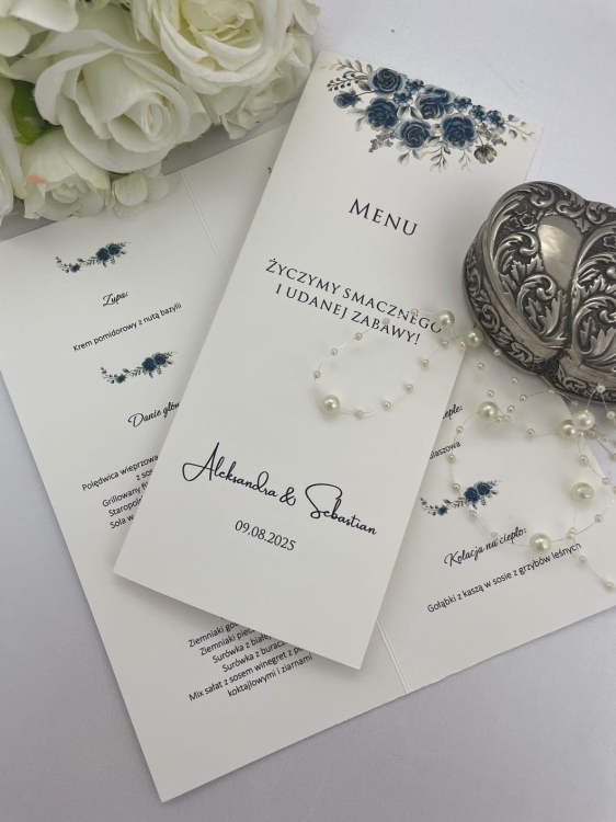 Menu weselne, format DL, rozkładane,_Manuela