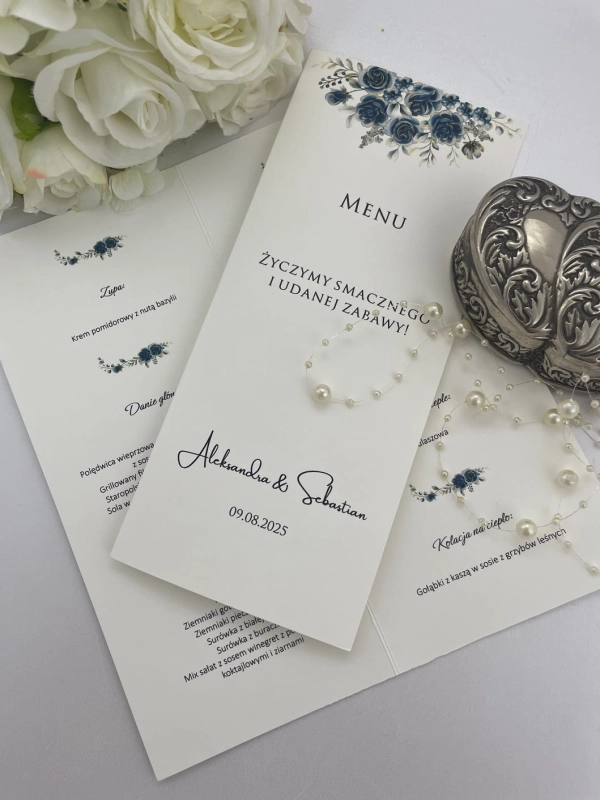 Menu weselne, format DL, rozkładane,_Manuela