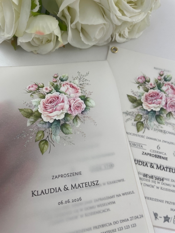Dwukartkowe zaproszenie ślubne  kalką i nitem sklep egraven 3.jpg