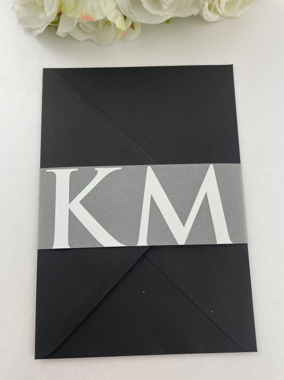 Minimalistyczne zaproszenie ślubne czarno białe z monogramami_Monogram Noir (1).JPG