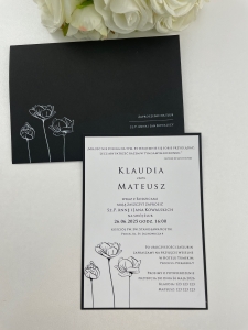 Zaproszenie ślubne czarno białe z minimalistycznymi kwiatami_Pure Bloom (2).JPG