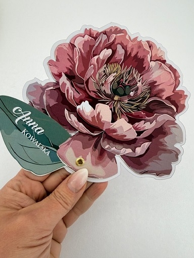 Kwiatowa winietka z menu-personalizowana winietka na wesele Peonia Elegance (4).JPG
