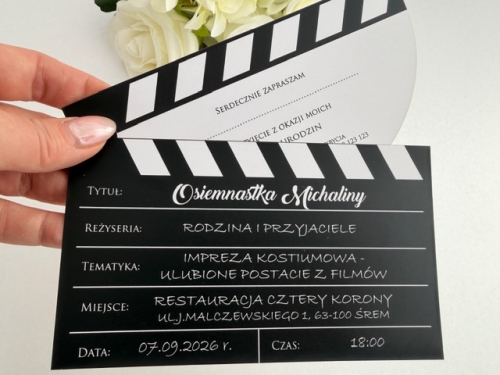 Filmowe zaproszenie na urodziny w stylu Hollywood.jpg