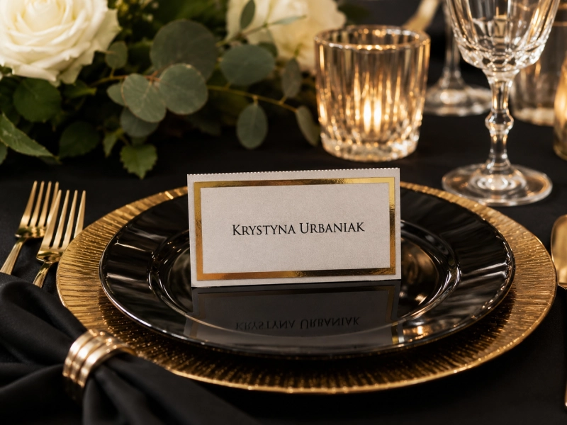 Elegancka minimalistyczna winietka ślubna w stylu glamour ze złotą ramką.PNG