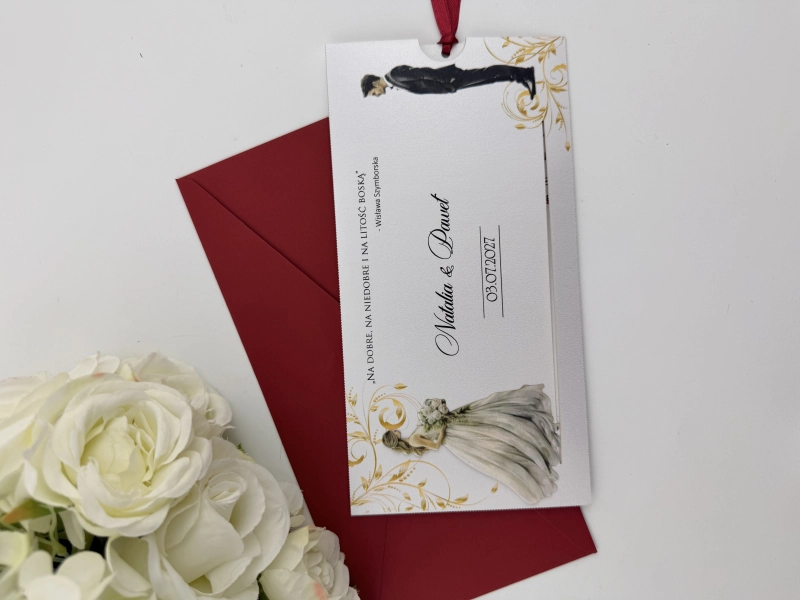 Oryginalne zaproszenie ślubne ruchome Romantic Gold.JPG